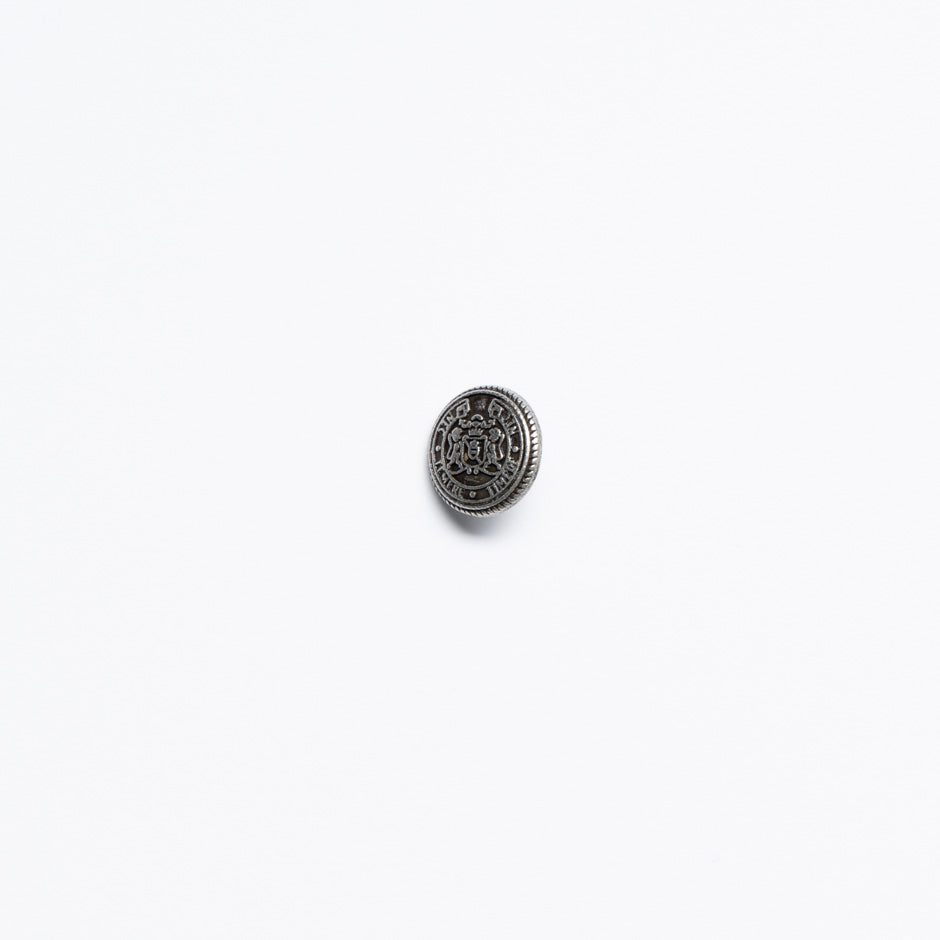 Small Pewter & Black 'Crest' Jacket Button