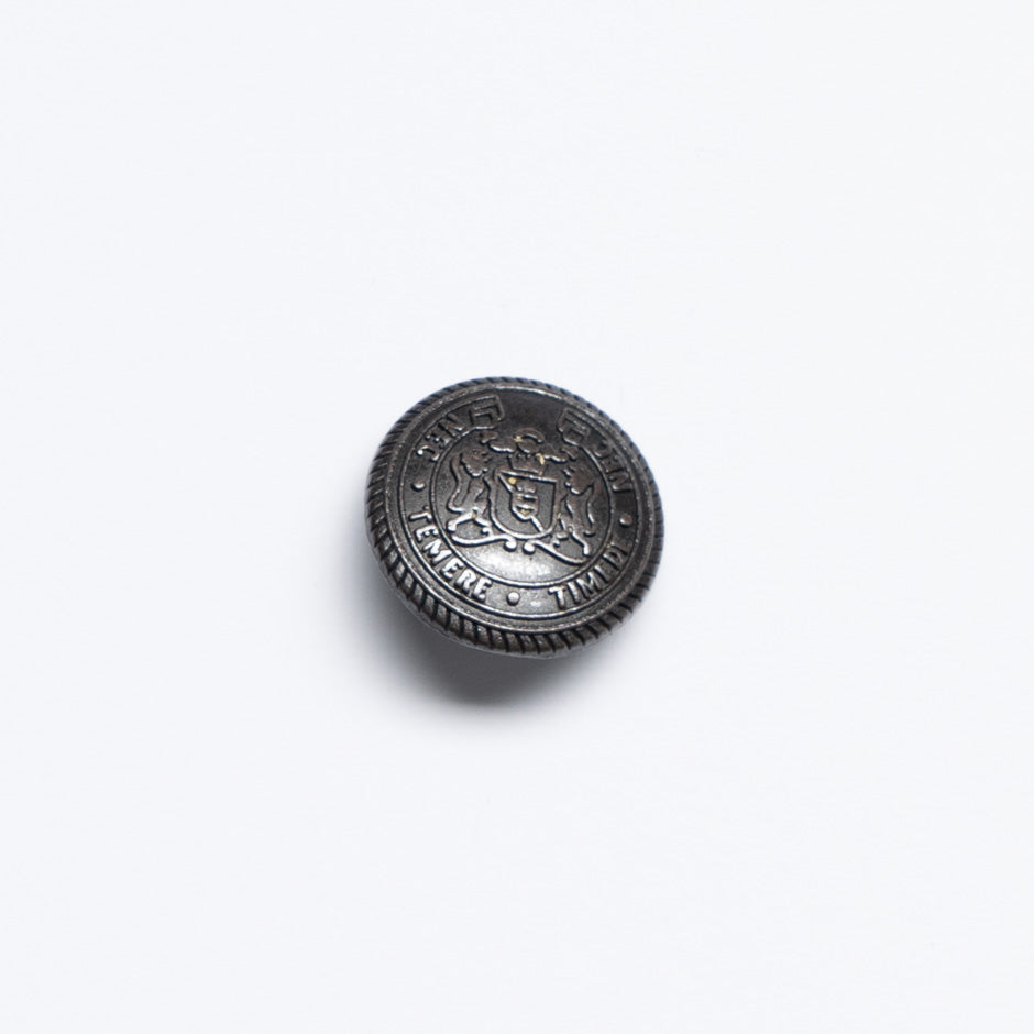 Black Metal 'Crest' Jacket Button