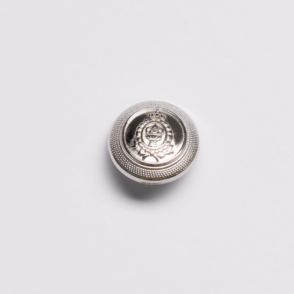 Silver Toned 'Crest' Jacket Button