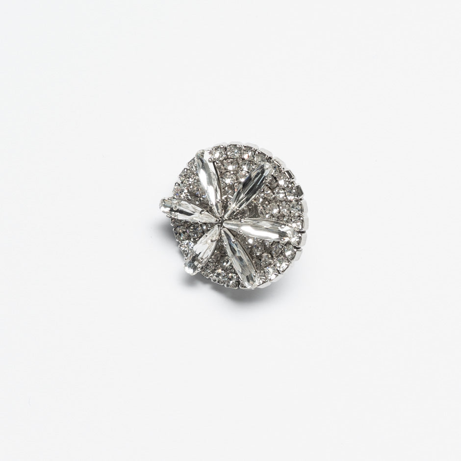 Large Clear Diamanté Evening Button