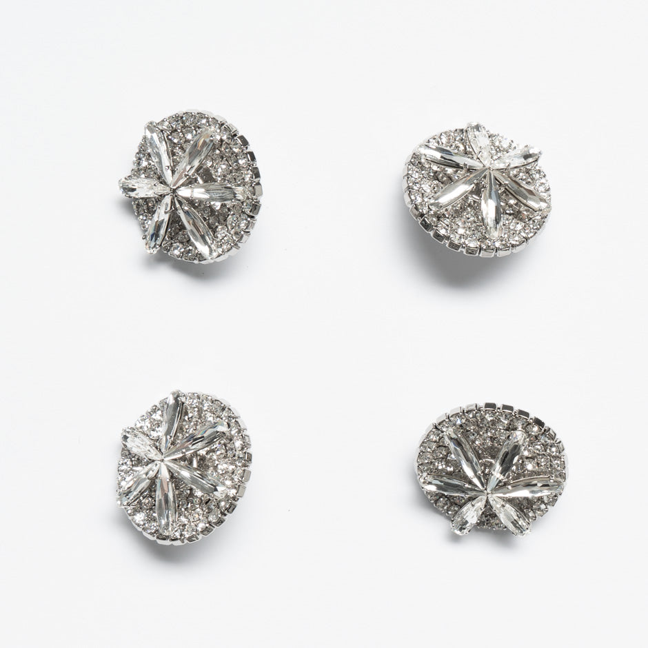 Large Clear Diamanté Evening Button