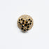 Black Floral Diamanté Gold Evening Button