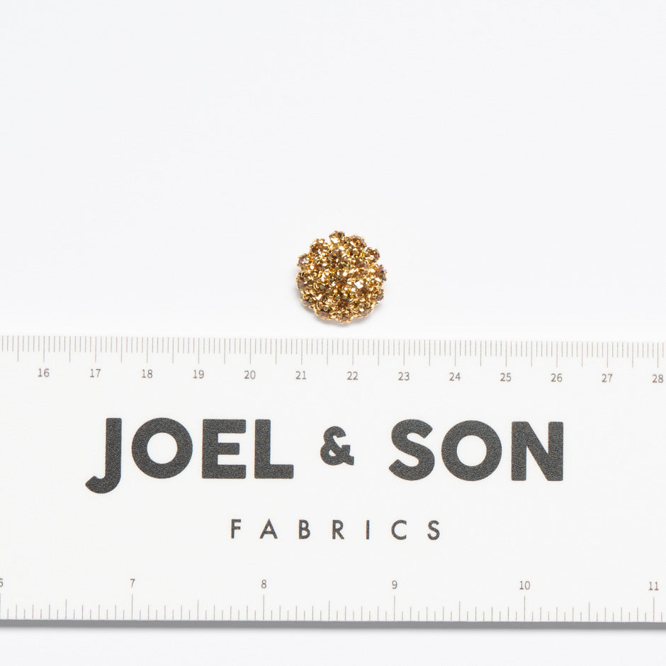 Gold Diamante Evening Button
