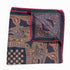 Navy Blue Printed Silk Twill Pocket Handkerchief