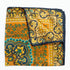 Blue, Orange & Yellow Patterned Silk Twill Pocket Handkerchief