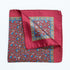 Beige & Blue Floral Red Pure Silk Twill Pocket Handkerchief