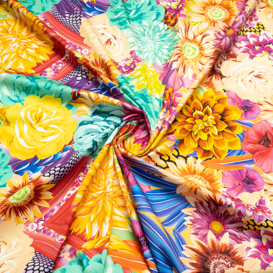 Bold Floral Printed Cotton (A 3.50m Piece)