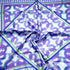 Purple Patterned Pure Silk Scarf