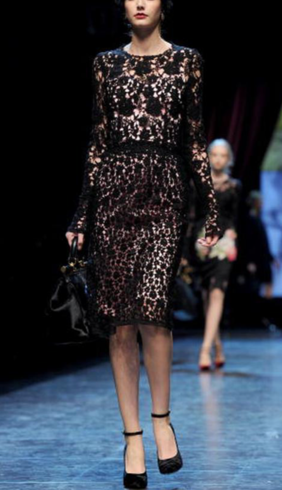 Black Floral Organza Guipure Lace