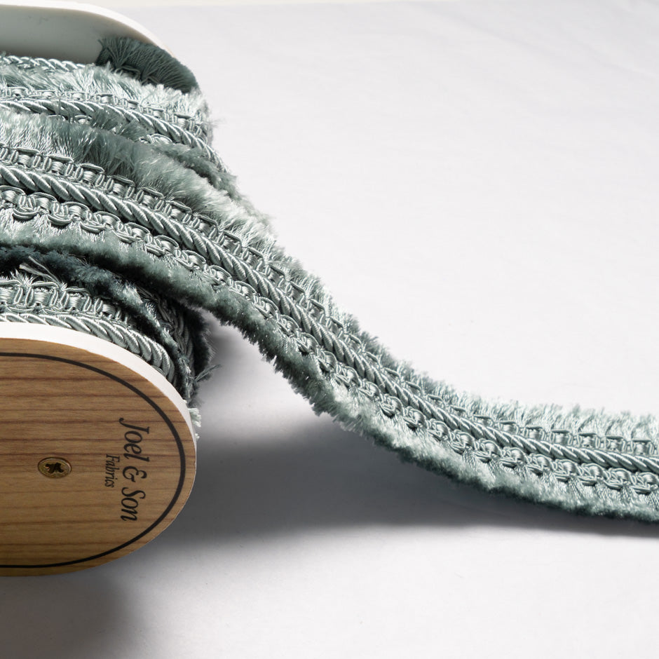 Eau De Nil Fringed Woven Wide Trim