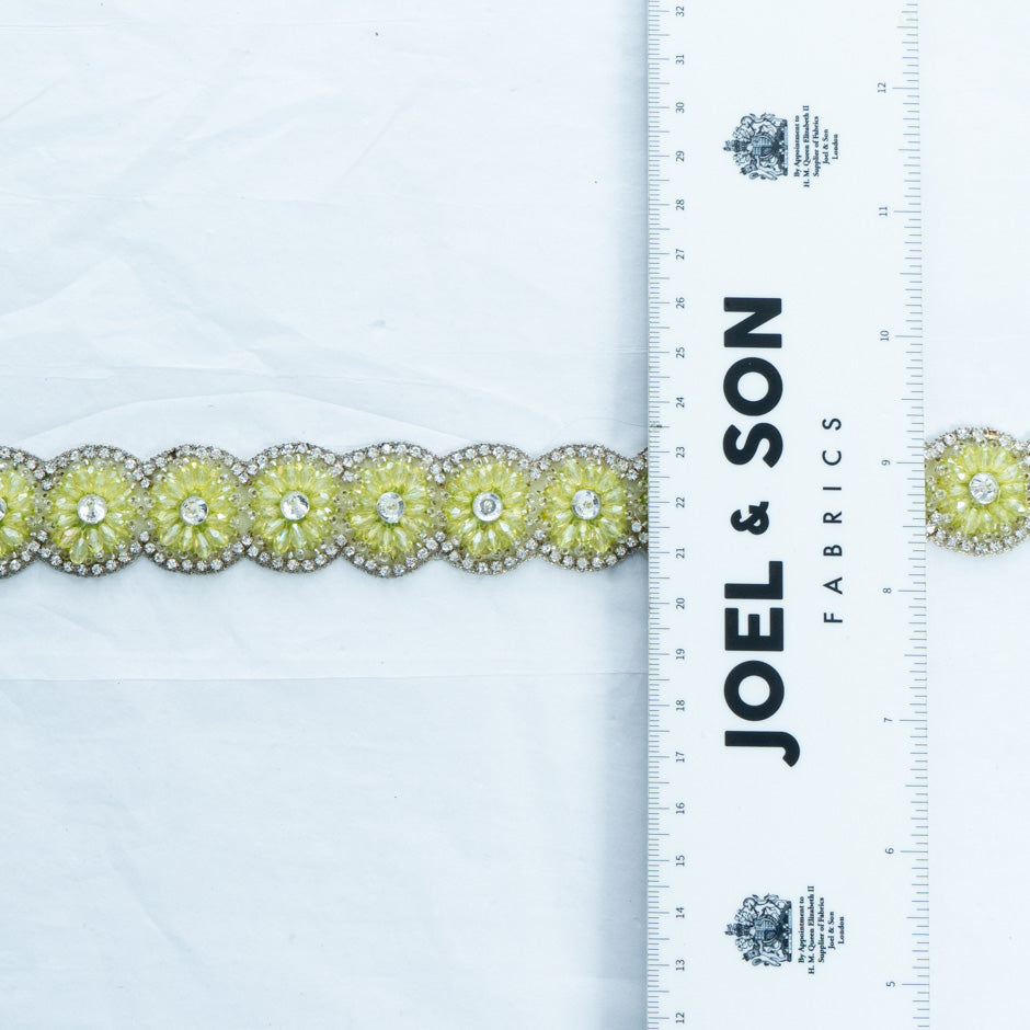 Mint Green Beaded & Diamanté Trim