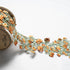 Orange Floral Green Guipure Trim