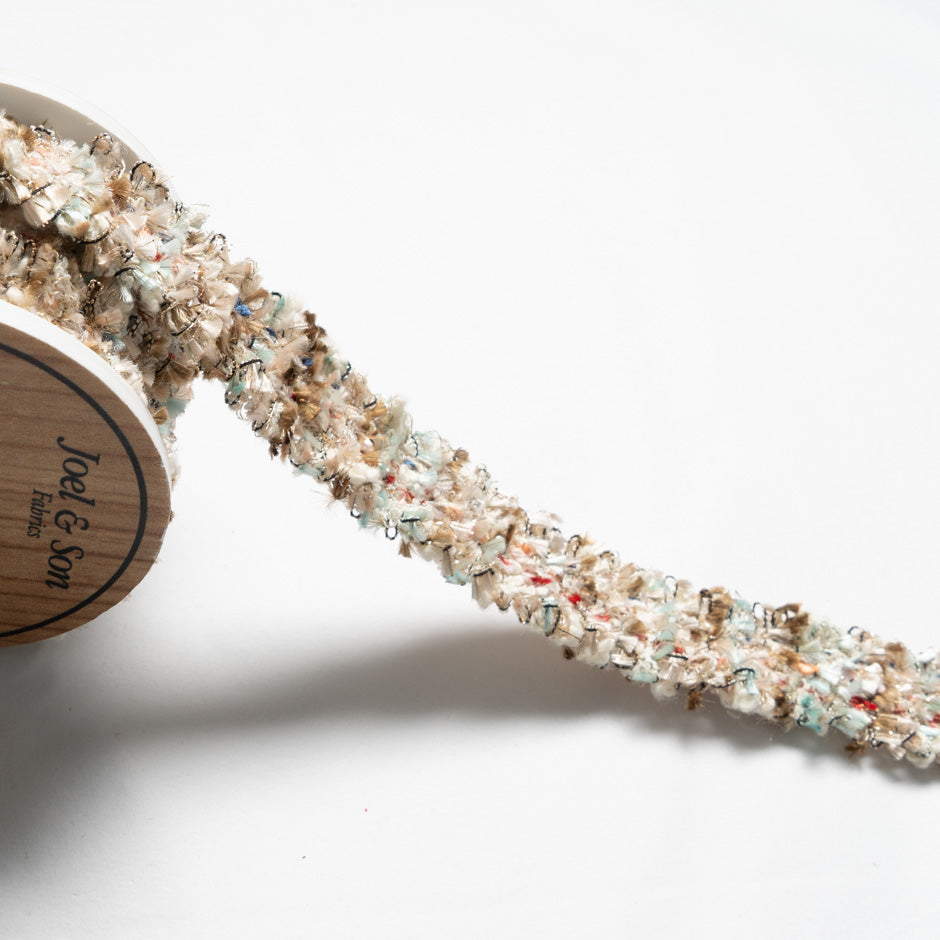 Multi-Coloured Metallic Woven Bouclé Trim