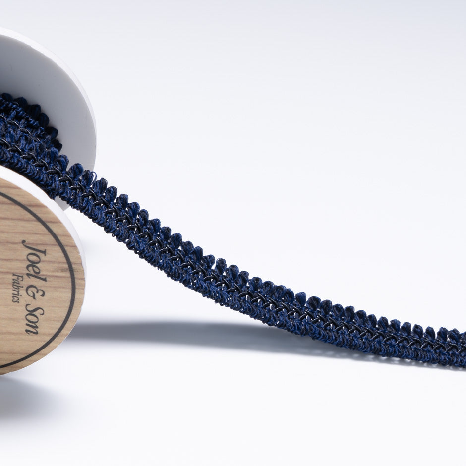 Navy Blue Thin Woven Trim