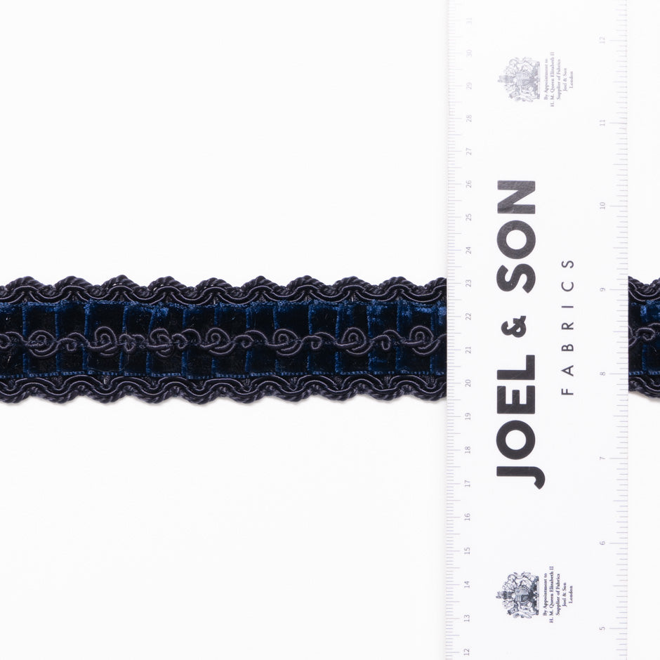 Navy Blue Velvet Ribbon Trim