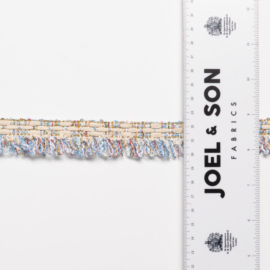 Multi & Cream Metallic Woven Trim