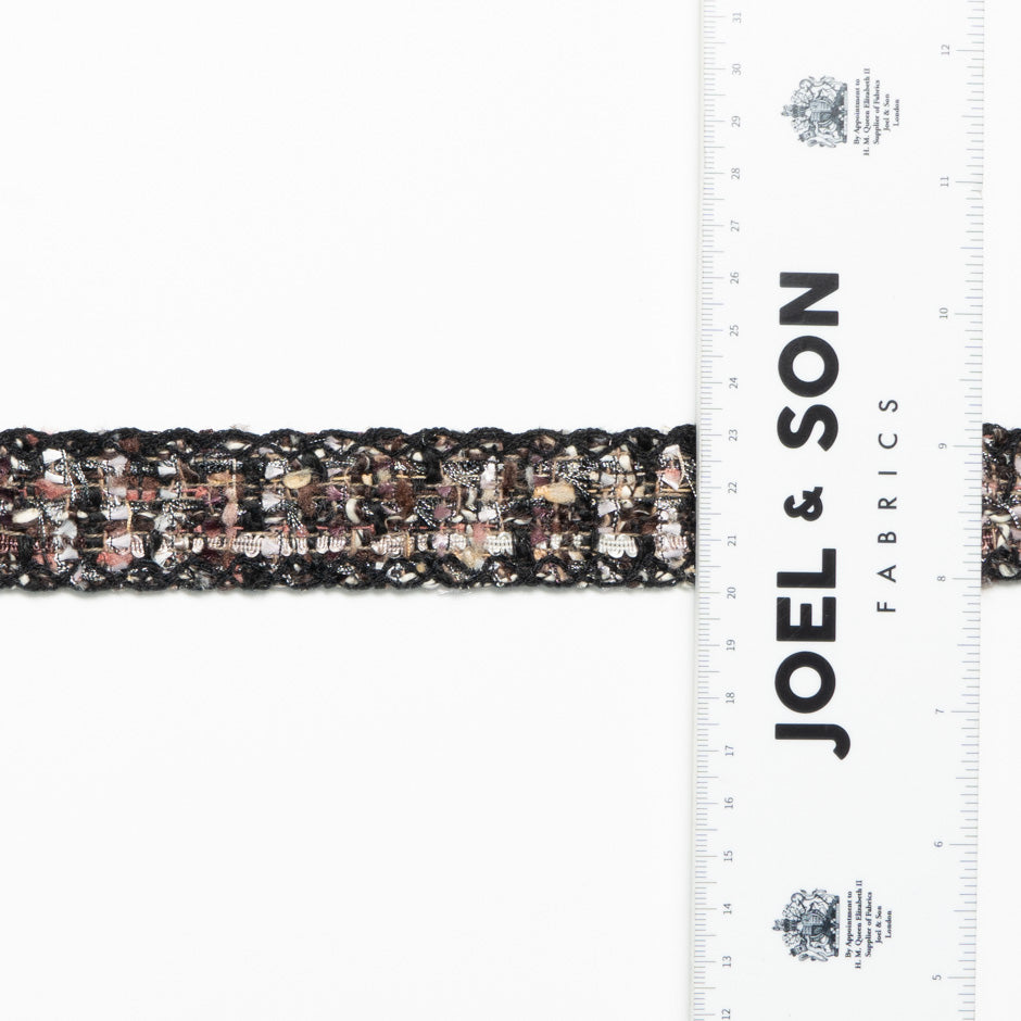 Black & Multi Metallic Woven Trim