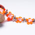 Neon Orange  Floral Trim