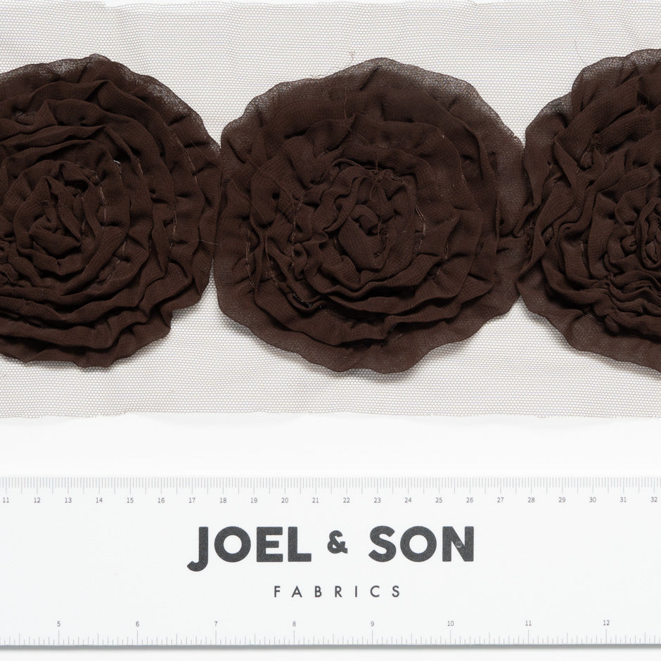 Large Brown Floral Trim