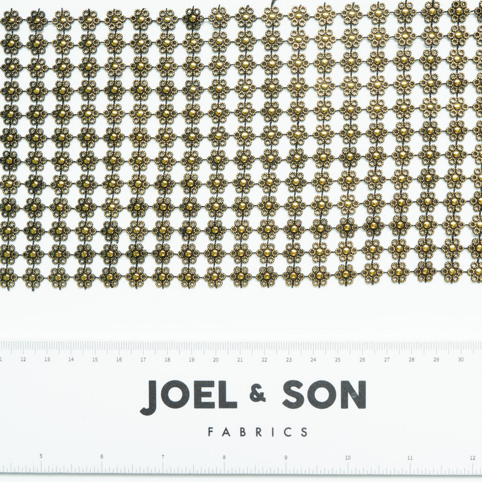 Gold Floral Multi-Row Trim