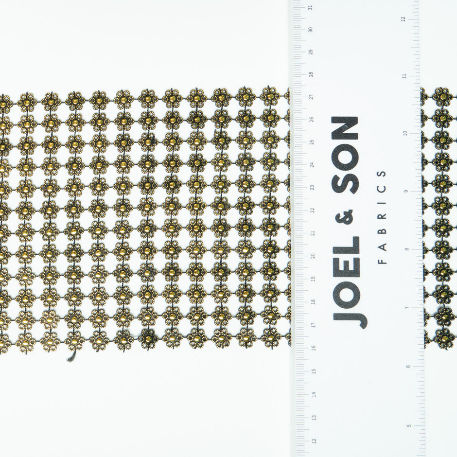 Gold Floral Multi-Row Trim