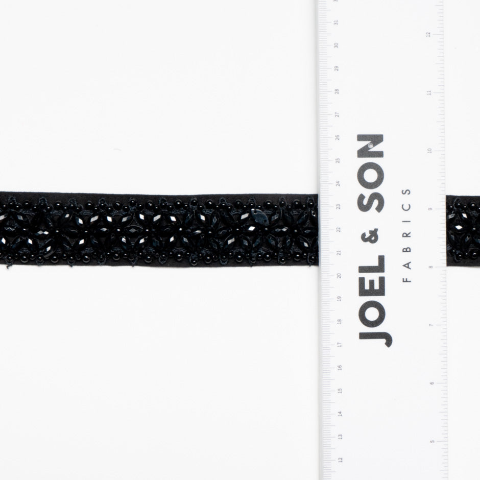 Black Hand Beaded Trim