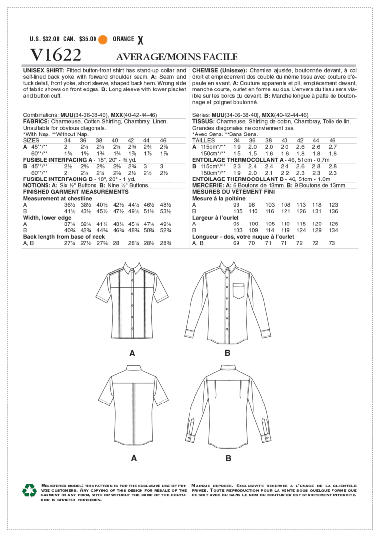 UNISEX SHIRT - V1622