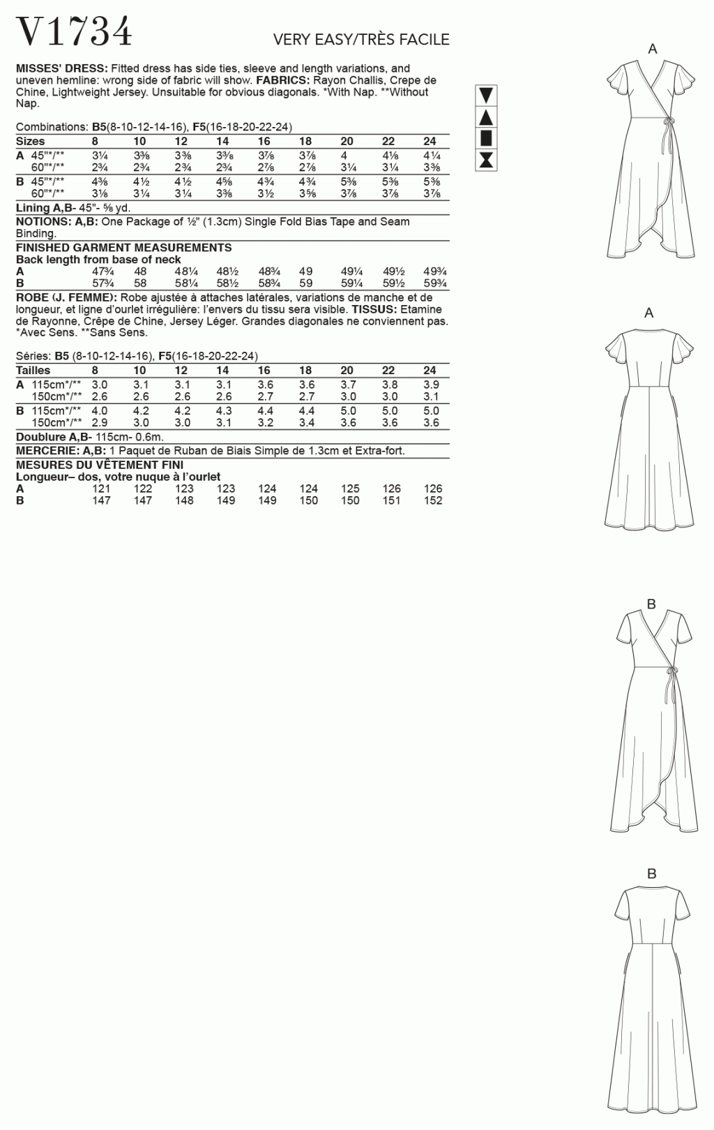 WRAP DRESS - V1734
