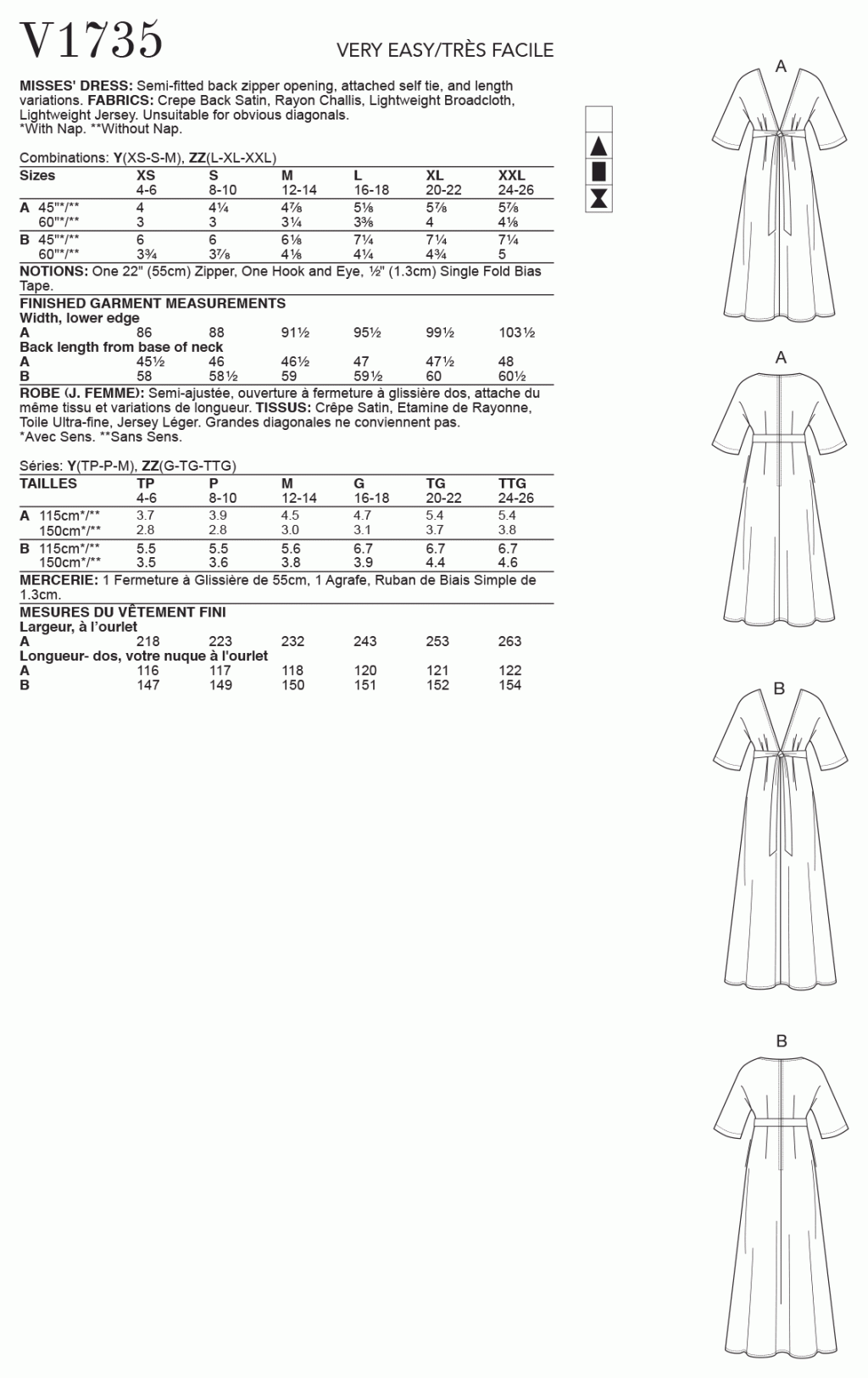 KIMONO DRESS - V1735