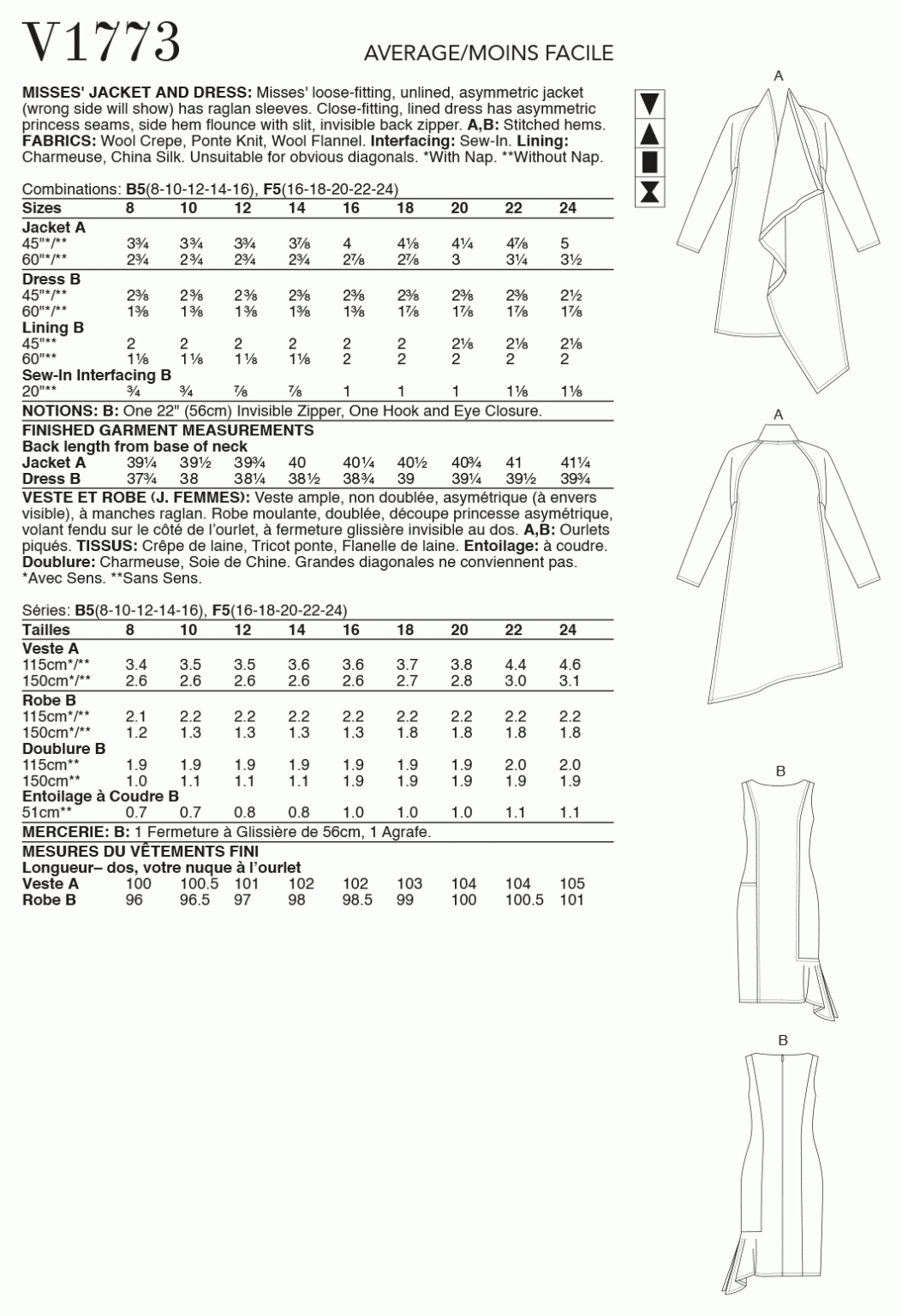 JACKET & DRESS - V1773