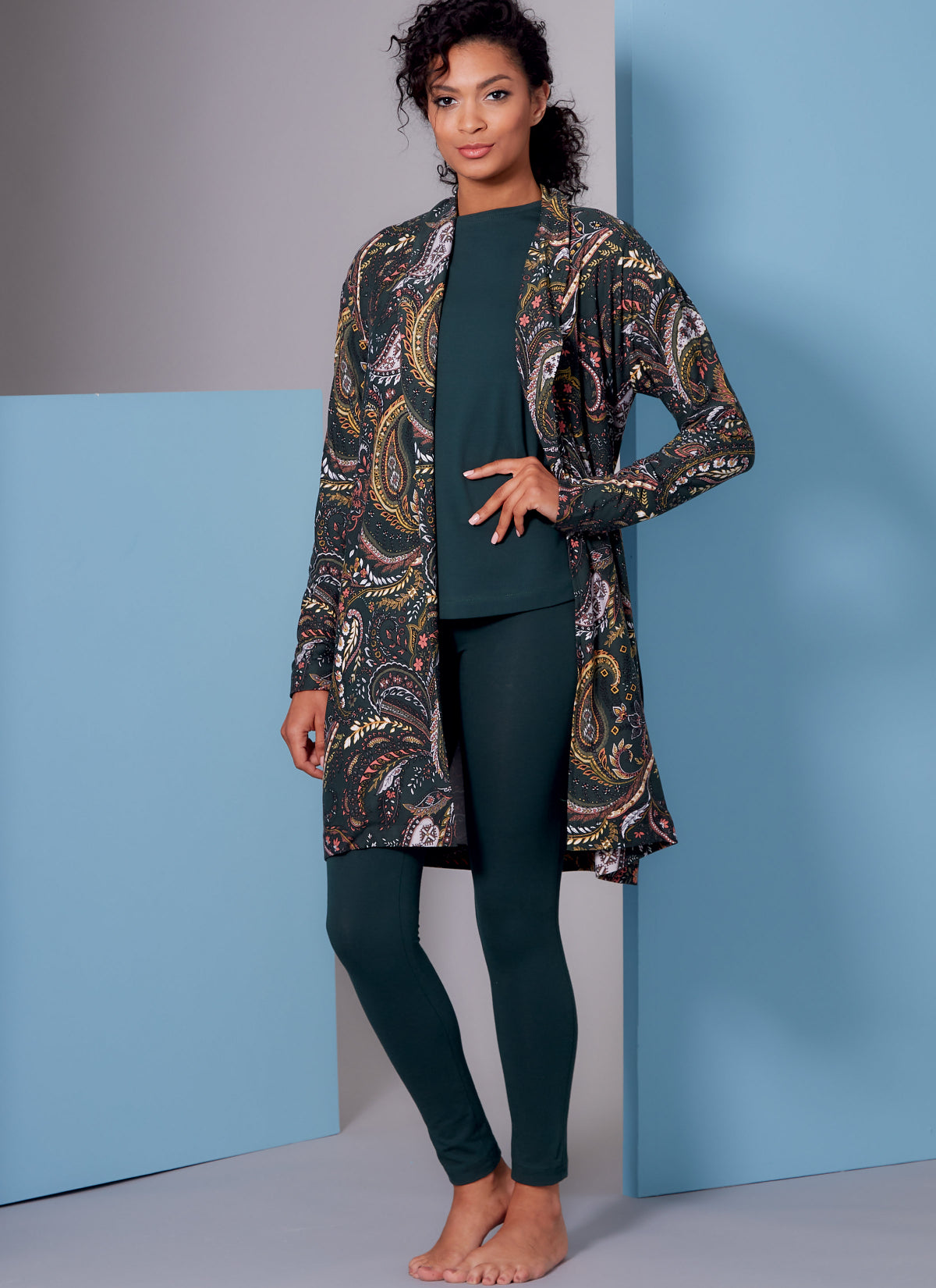 ROBE, TOP, DRESS & TROUSER SET - V1852