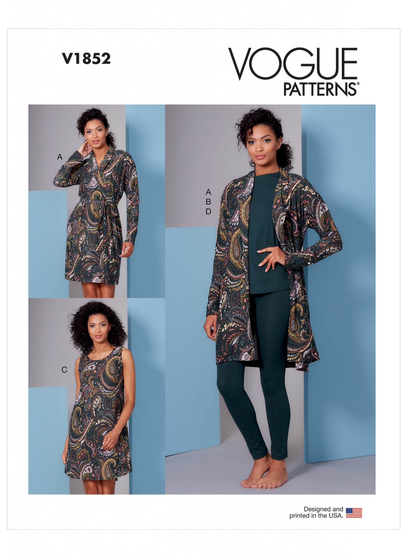 ROBE, TOP, DRESS & TROUSER SET - V1852