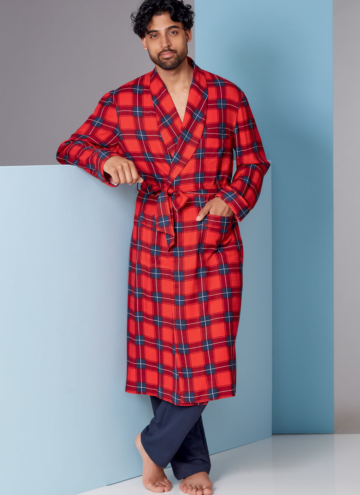 MEN'S BELTED ROBE - V1855