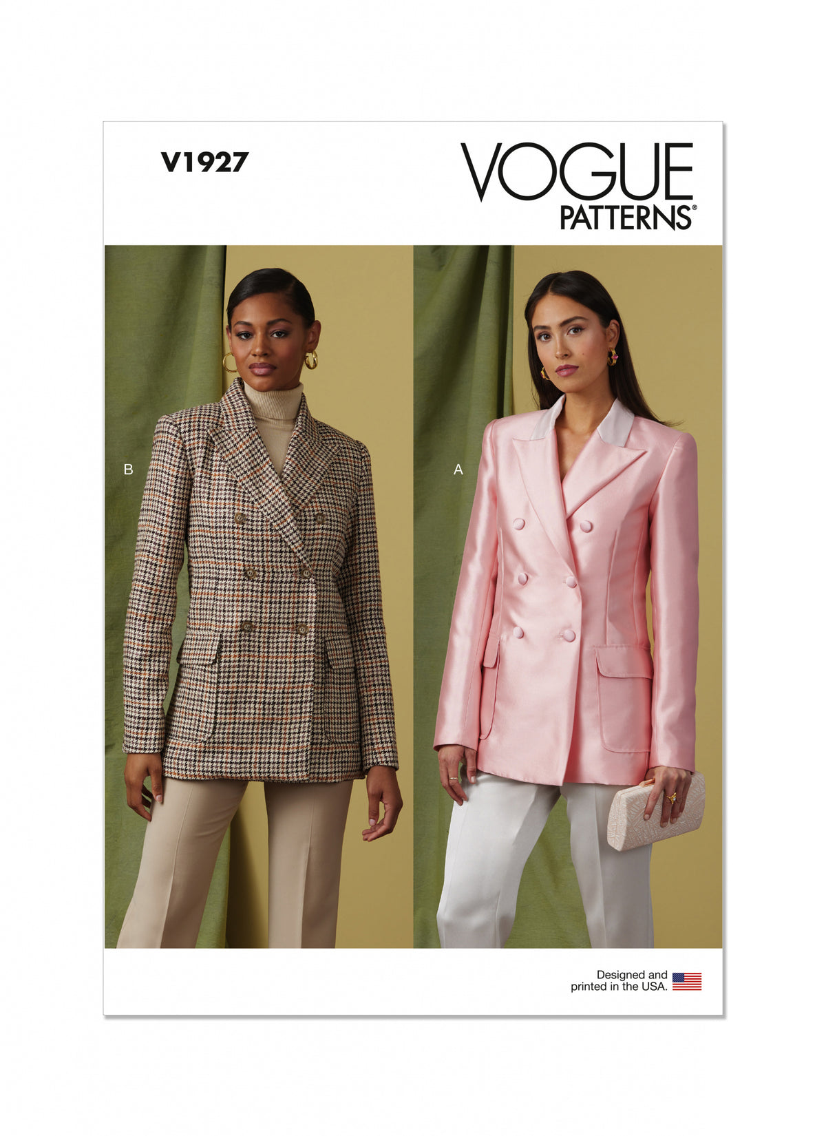 V1947 Pattern DOUBLE BREASTED JACKET - V1927