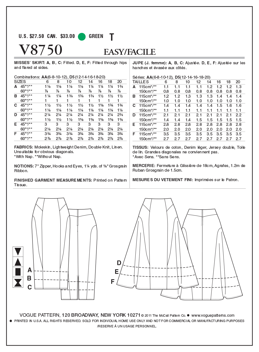 SKIRT - V8750