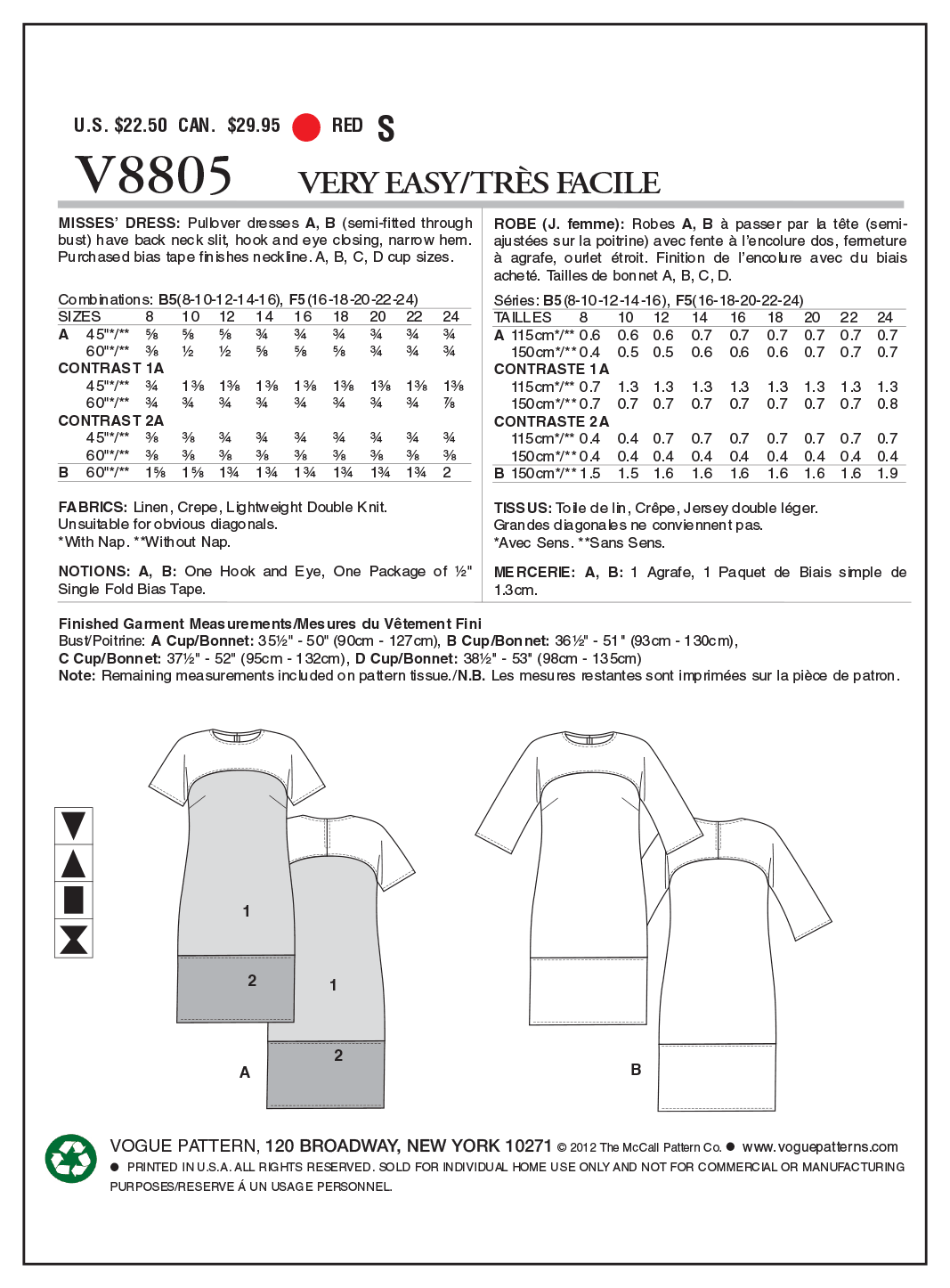 DRESS - V8805