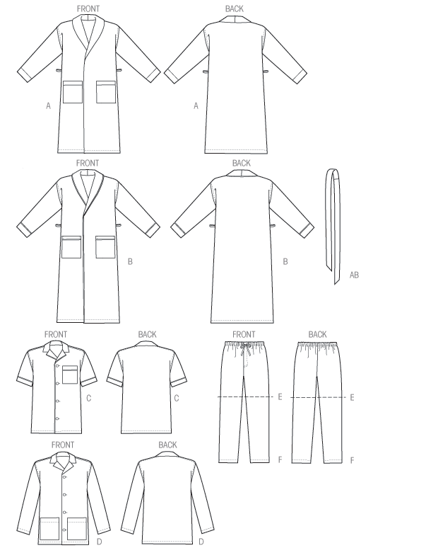 PYJAMA & ROBE SET - V8964