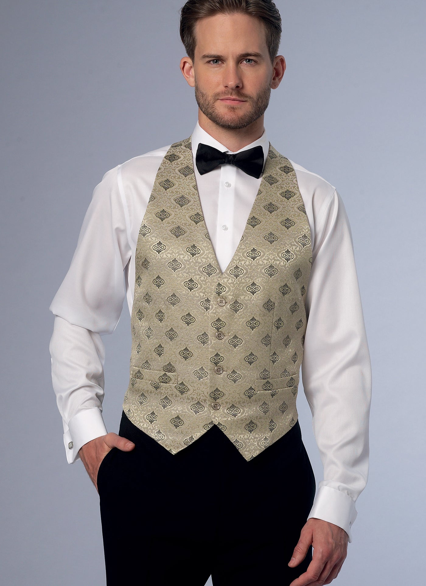 WAISTCOAT/BOW/TIE/BAND - V9073