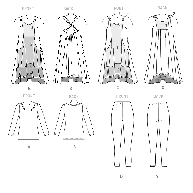 TOP/DRESS/LEGGINGS SET - V9108