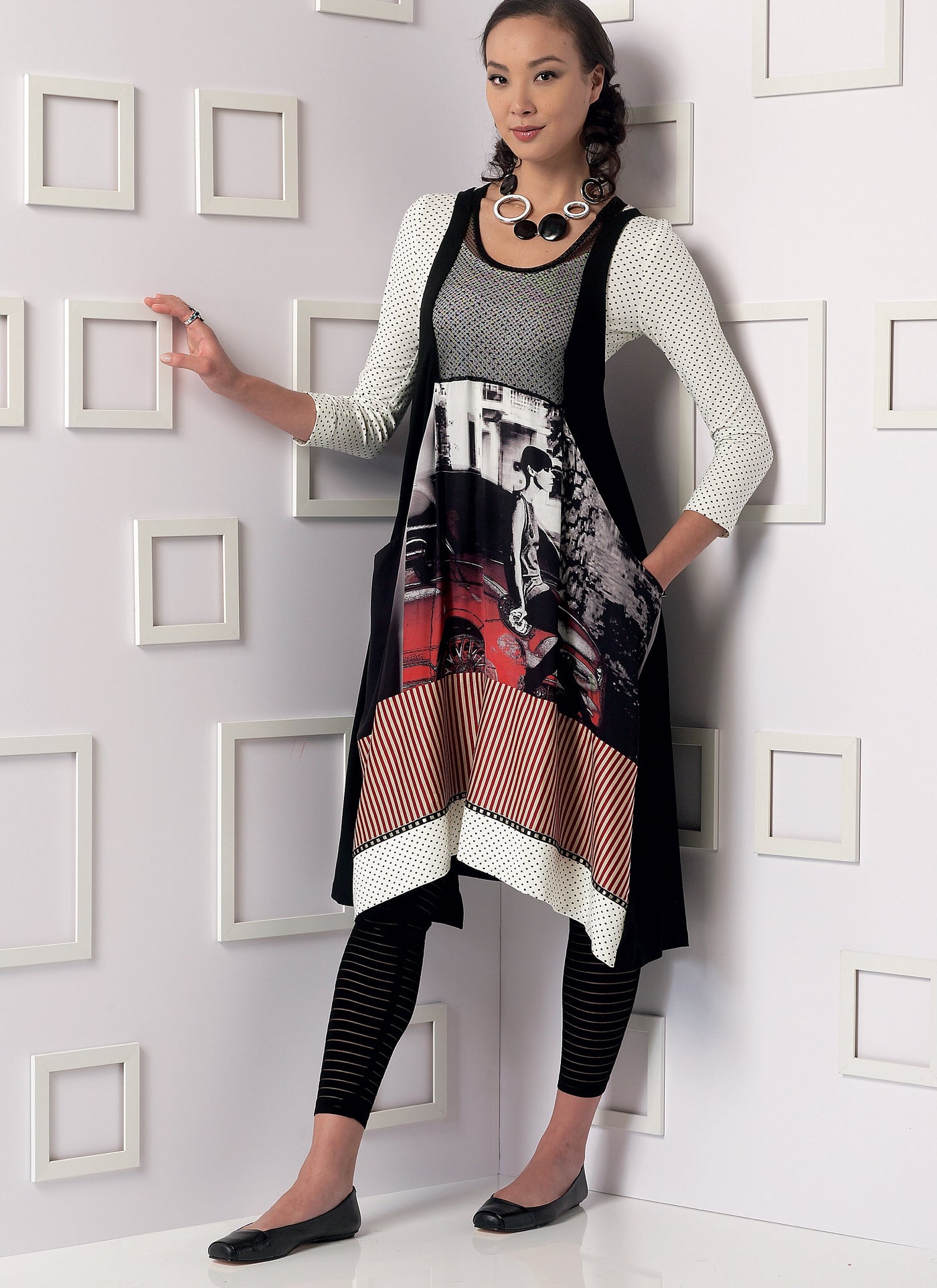 TOP/DRESS/LEGGINGS SET - V9108