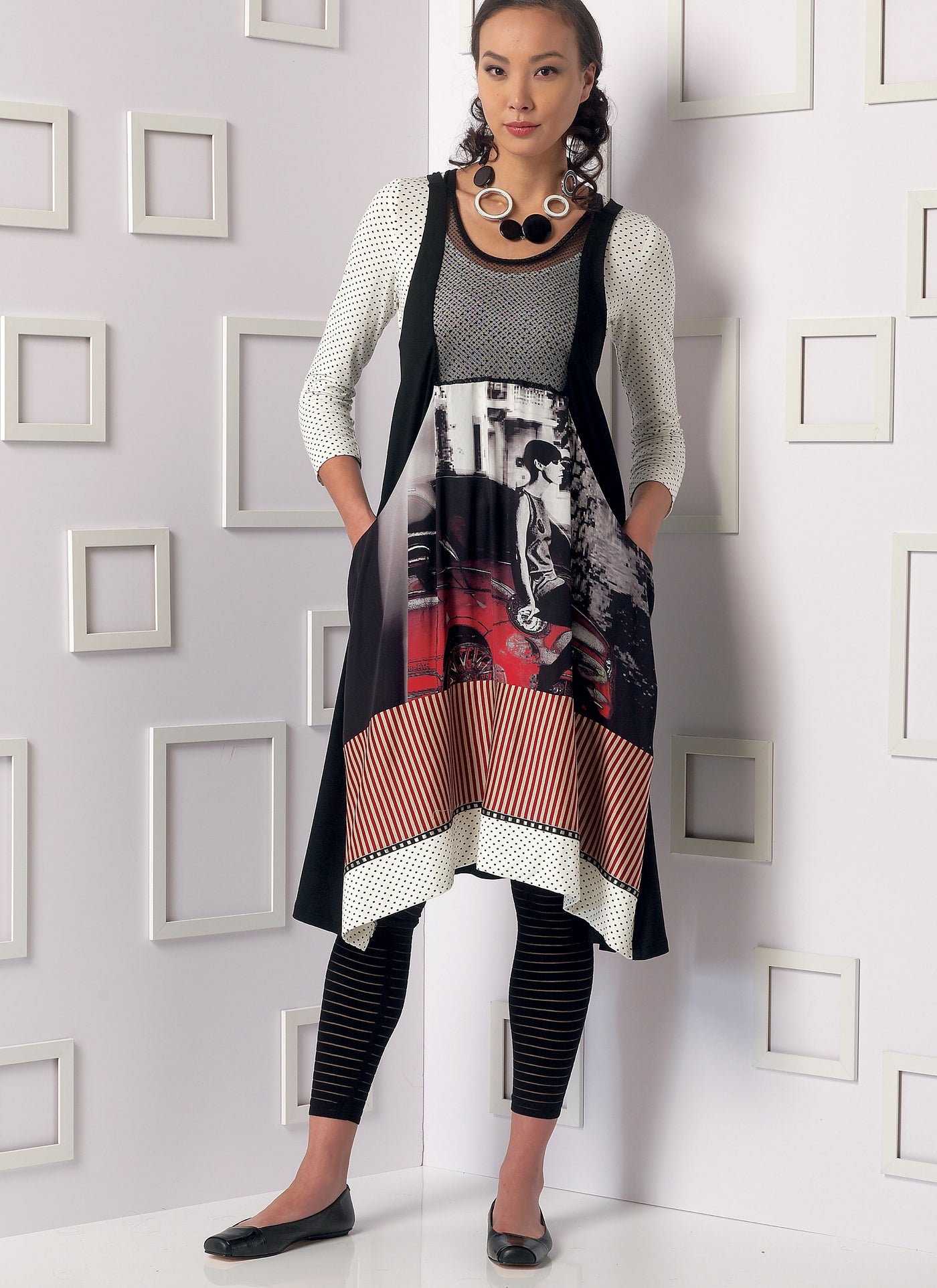 TOP/DRESS/LEGGINGS SET - V9108