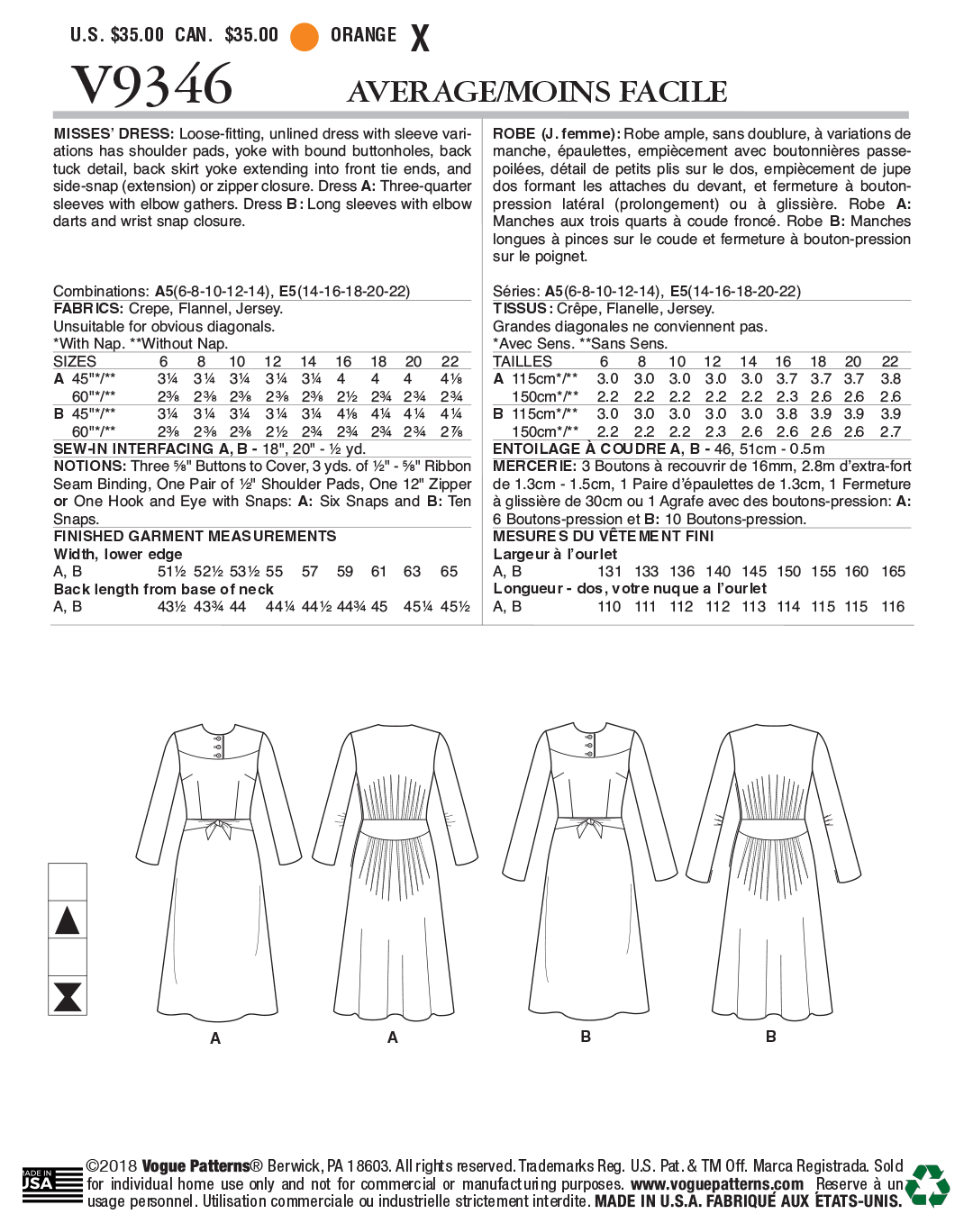 DRESS - V9346
