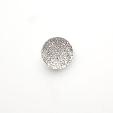 Clear Plastic Round Mottled Button - Small