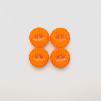 Orange Ridged Button - Small