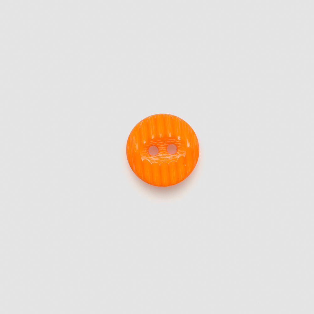 Orange Ridged Button - Small