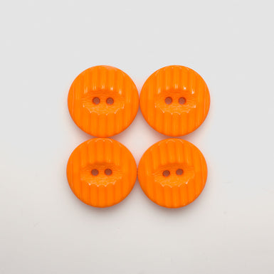 Orange Ridged Button - Medium