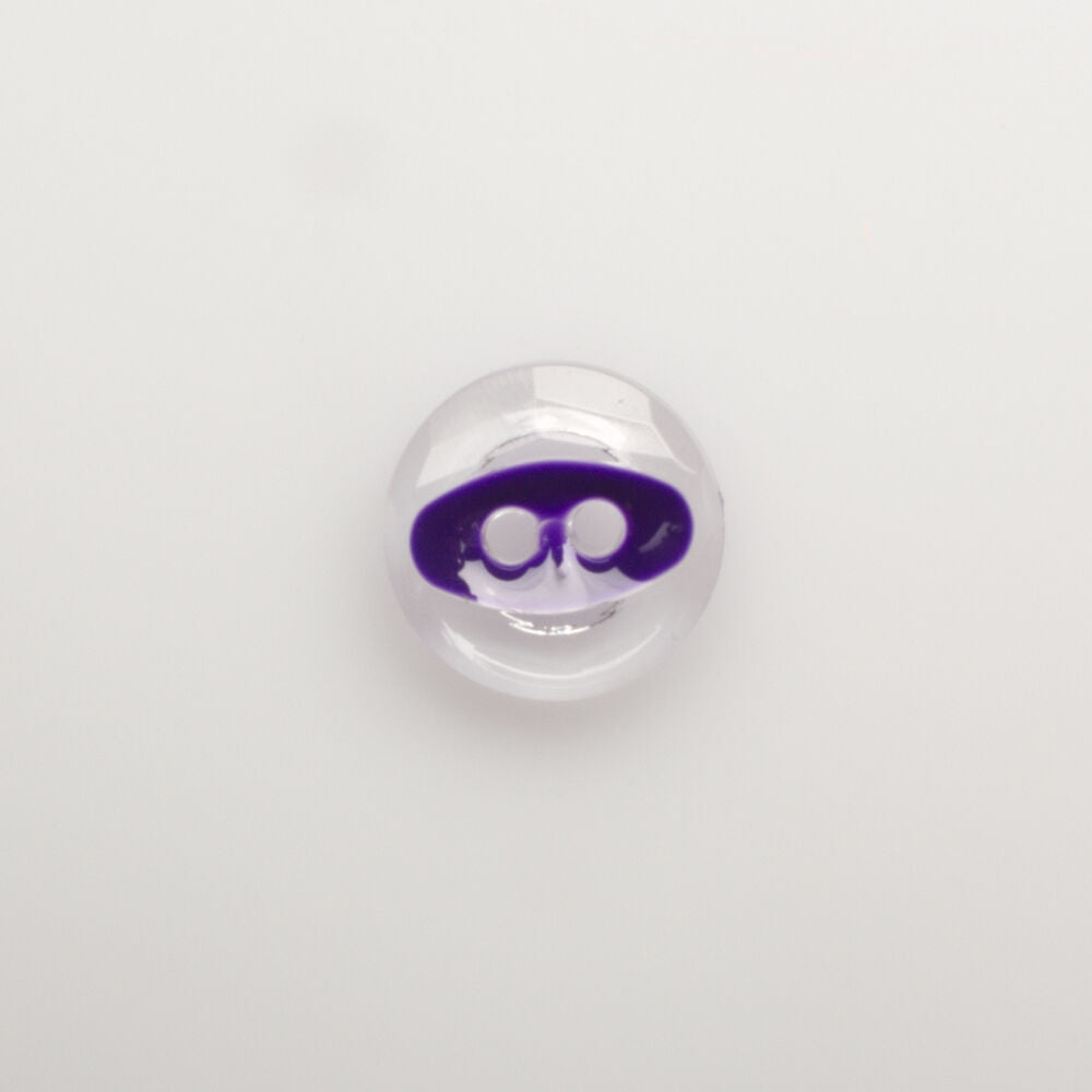 Large Clear Plastic Purple Eye Button