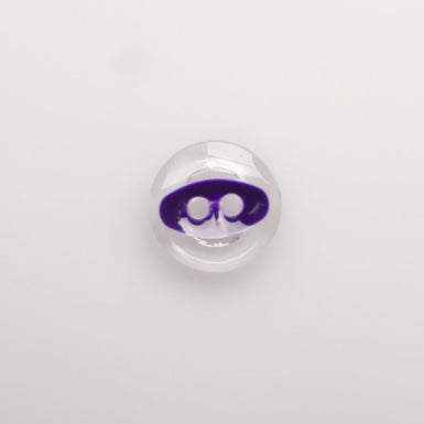 Large Clear Plastic Purple Eye Button