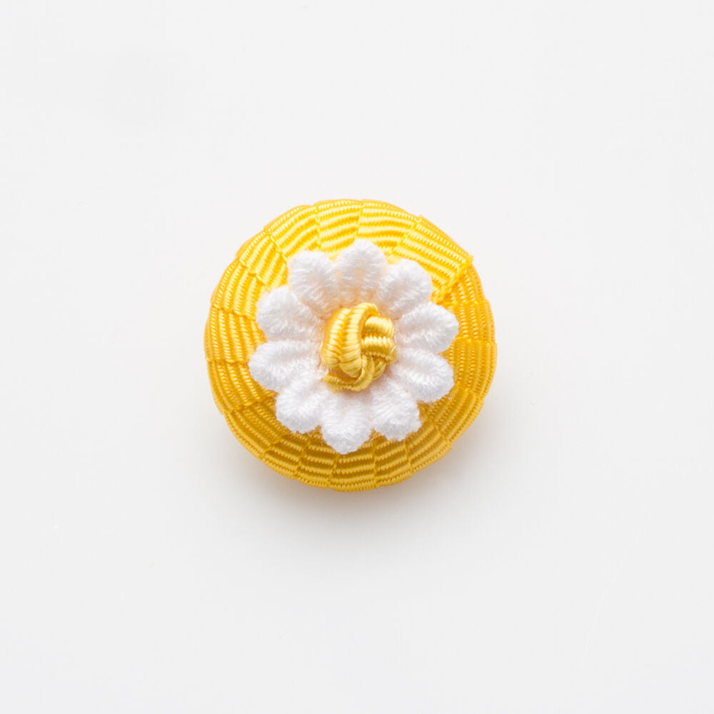 Yellow Daisy Button - Small | Cotton Button