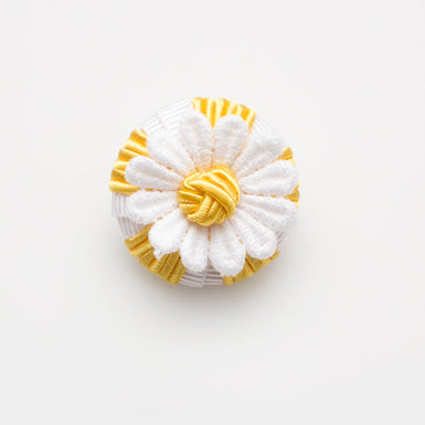 Yellow/White Daisy Button - Medium